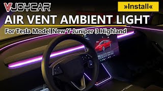 Air Outlet Atmosphere Lighting for Tesla New Y Juniper 3 Highland Model YL Dynamic Ambient Install screenshot 1