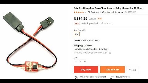 Inline Servo Speed Reducer - Slower Flaps