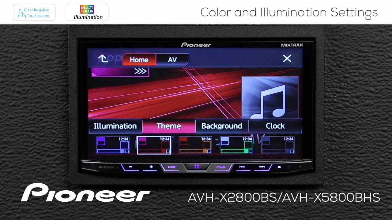 How To AVHX2800BS Color and Illumination Settings YouTube