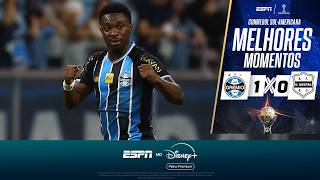 GRÊMIO CONTA COM GOLAÇO E VENCE COM UM A MENOS CONTRA O RIESTRA NA SUL-AMERICANA | MELHORES MOMENTOS