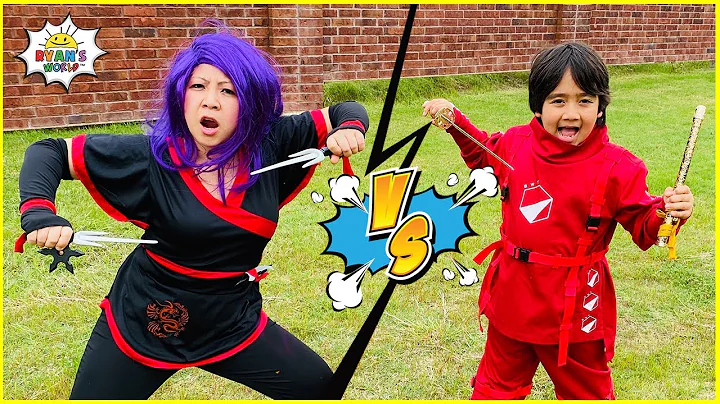 Ninja Ryan vs Dragon Ninja Mommy Master the elemen...