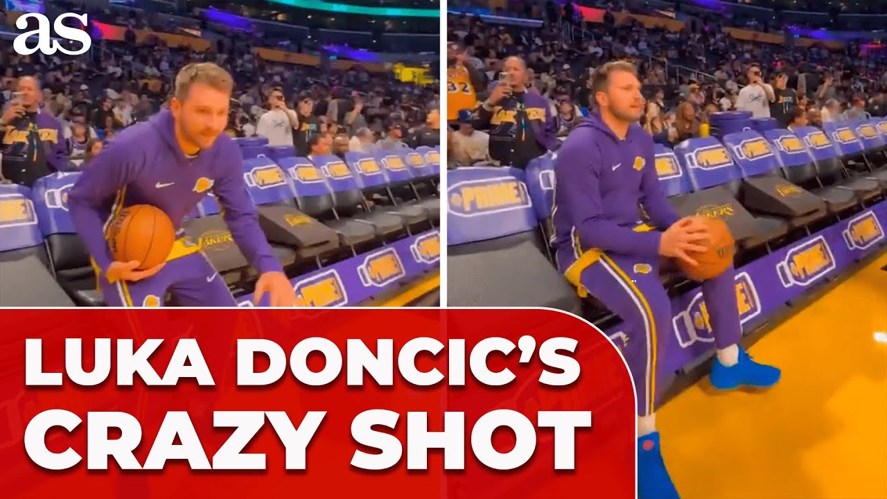 LUKA DONCIC stuns everyone with a CRAZY SHOT while sitting on the BENCH ...