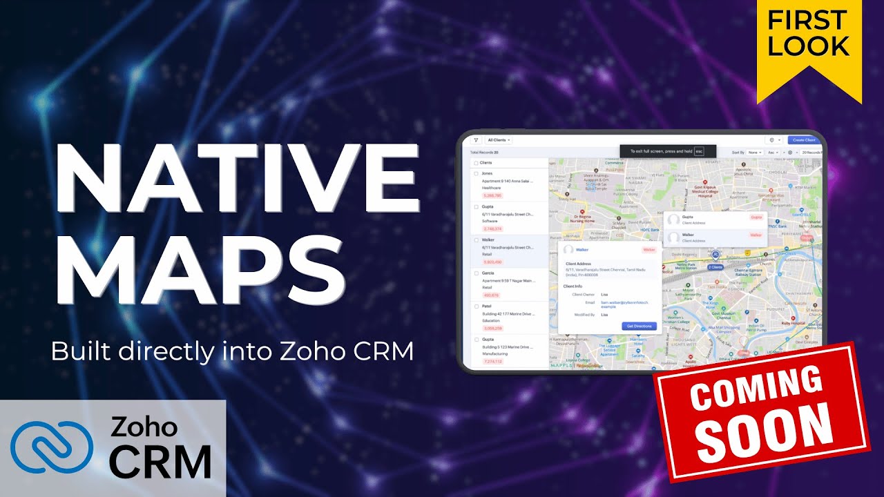 NEW! Map View for Zoho CRM