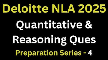 Deloitte NLA Aptitude Questions And Answers 2025 | Deloitte NLA 2025 Preparation