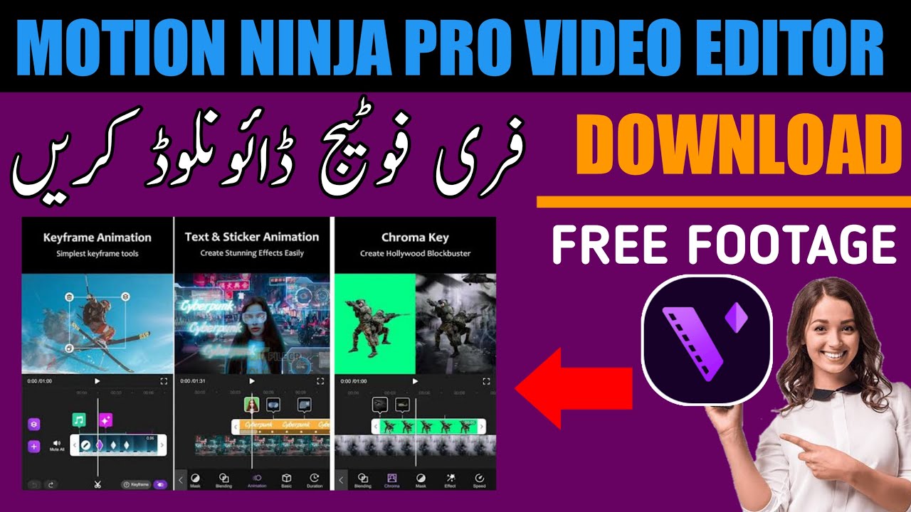 How to edit background and hiw to use free footage from motion ninja