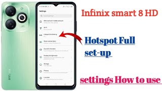infinix smart 8 HD Hotspot Full set-up settings features || How to use