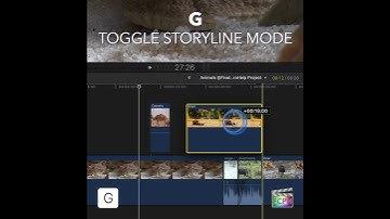 Final Cut Pro Shortcut | G | Toggle Storyline Mode