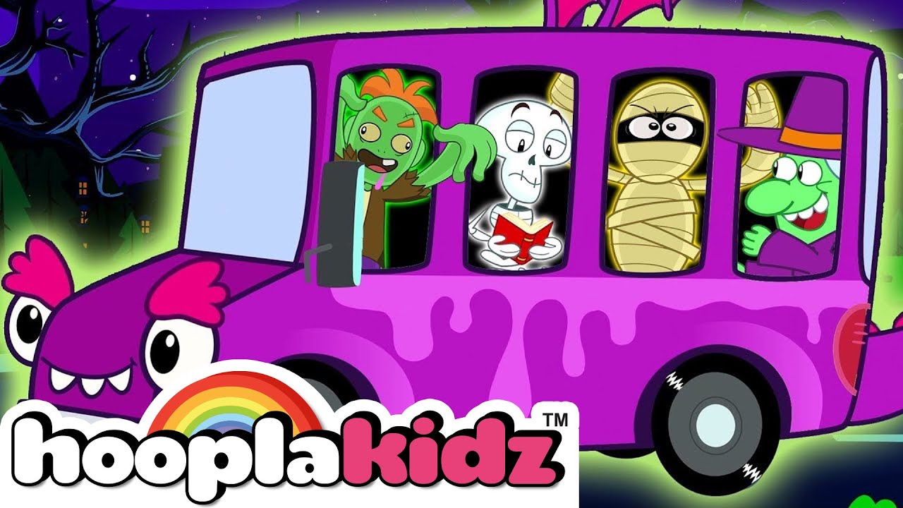 Halloween Song Spooky Wheels On The Bus HooplaKidz YouTube