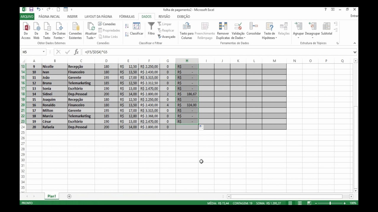Curso de Excel Essencial - Aula 7 - Revisão - YouTube