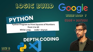 Python Program to Print Squares of Numbers from 1 to 10 Using While Loop csm skills