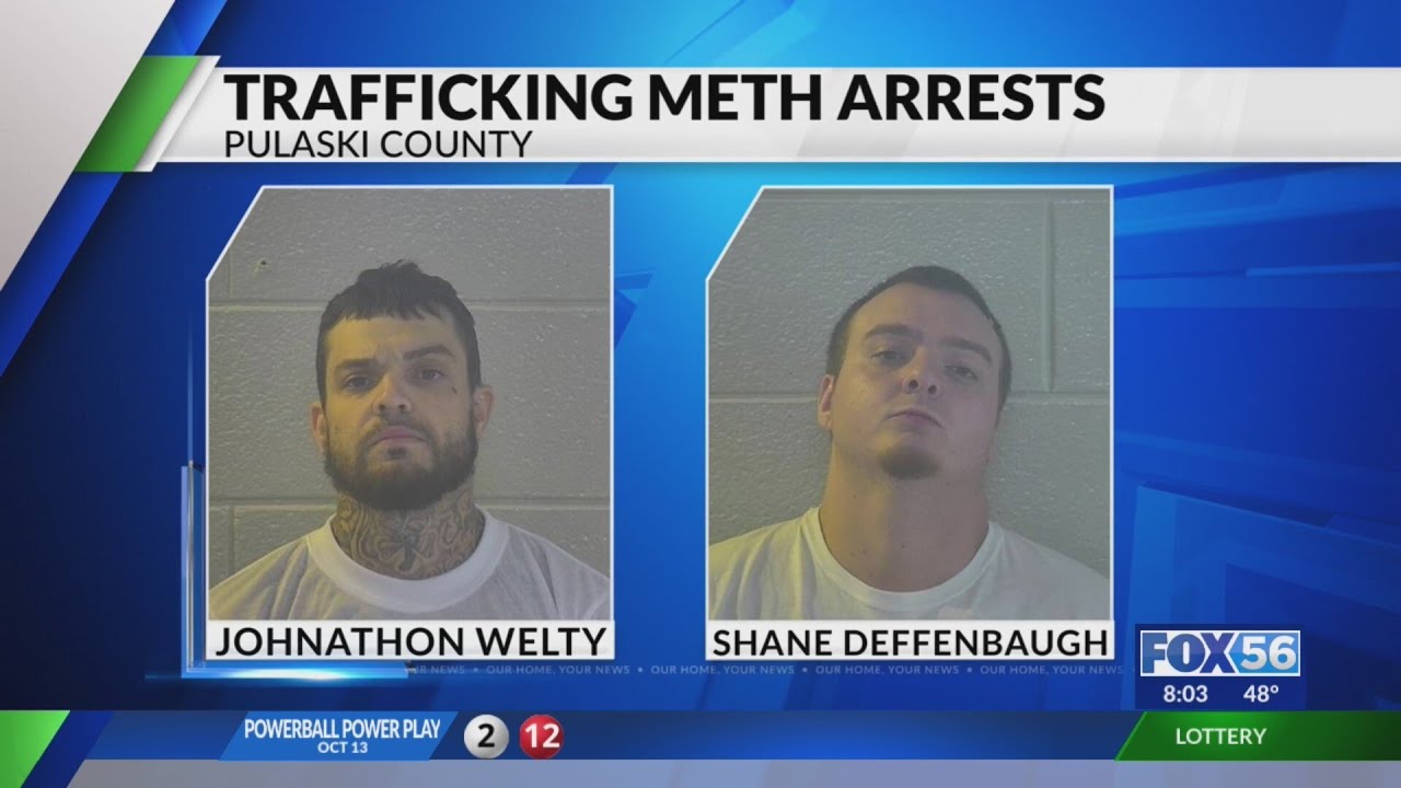 2 charged with trafficking meth after Pulaski County traffic stop
