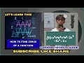 How to Find Zeros of a Function