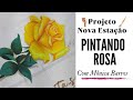 Como pintar rosa amarela #aula5 /UMA NOVA ESTAÇÃO, pintura em tecido com Mônica Barros
