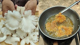 Crispy Fried Oyster Mushroom | Crunchy Mushroom Cooking and Eating
