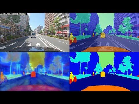 Segmentation using PaddleSeg CityscapesSOTA with TensorRT in C++