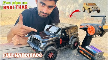 DIY 4x4 Mahindra Thar using dc motor with pvc pipe ll @Aakash946