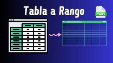 CONVERTIR TABLA A RANGO EN Exel | Para todas las versiones de Excel