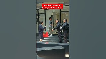 Donghae treated his bodyguards to milk tea