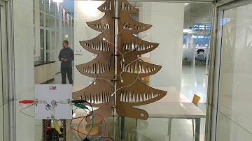 Hack the Christmas Lights: BBC micro:bit controls Lights & Sound in Laser-cut Cardboard Tree