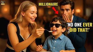 Millionaire Single Dad Sees The Poor Waitress Feed His Blind Son – And Changes Her Life Forever