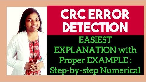 CRC Error Detection in Computer Networks Full Example in Hindi | Cyclic Redundancy Check Numerical