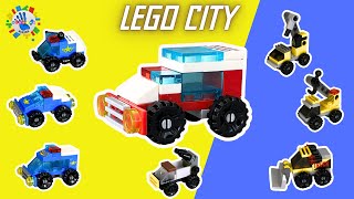 Lego City, MINI VEHICLES Compilation.  Mini Blocks Tutorial