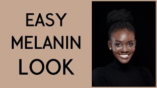 EASY MELANIN LOOK// DARK SKIN MAKEUP TUTORIAL screenshot 2