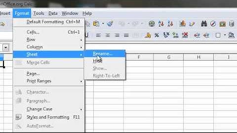 Renaming and Rearranging Worksheet Tabs in Open Office Calc