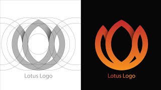 How To Design A Lotus Flower Logo With Circular Grid In Adobe Illustrator Tutorial