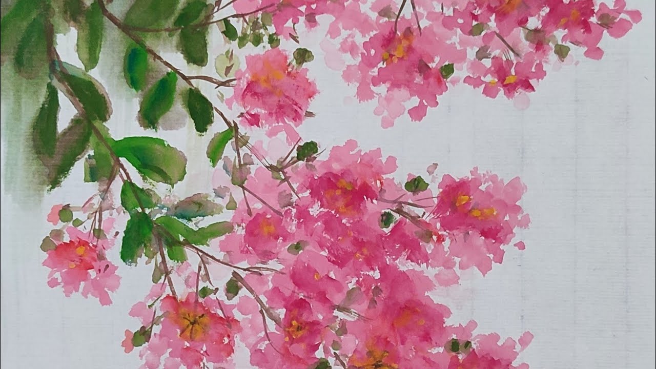 배롱나무꽃 그리기 