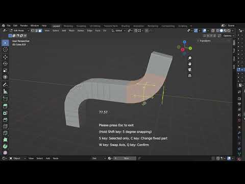 Big update for Simple Bend 2.0 - On-screen Axis control for easy bending (blender addon)