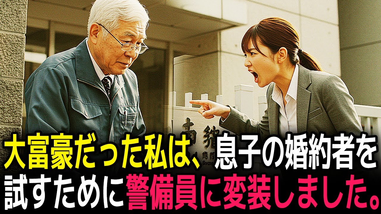 Outline Video 大富豪だった私は、息子の婚約者を試すために警備員に変装しました。