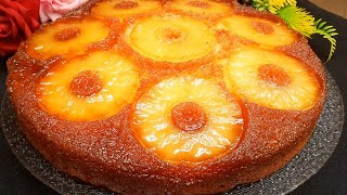 А вы пробовали ❓Знаменитый перевернутый торт с карамелизированными ананасами‼️Легко, быстро и 🔝