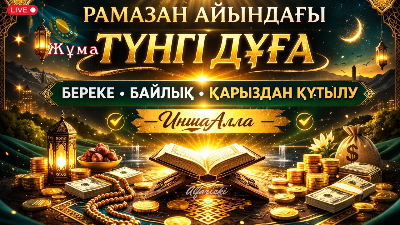 Түнгі дұға: табыс, қарыз, саулық пен барлық мәселелер үшін — ұйықтар алдында тыңдаңыз 🤲