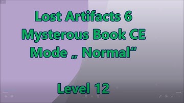 Lost Artifacts 6: Misterious Book CE Level 12
