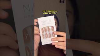 Cat Eye Nails at ₹99?! 😳 Press-On Nails from Nisho | Salon Look at Home 💅✨ #Shorts