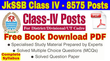 BOOK for JKSSB Class IV exam free PDF Download by home academy
