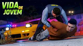 GTA V : VIDA DE JOVEM - A CASA CAIU!!!! OS CANAS ME PEGARAM!!!! - EP.18