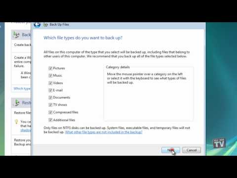 Backing Up Your Windows Vista Files