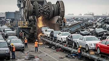 35 Most Dangerous Car Crushing & Shredding Machines That Obliterate Everything | Scrap Processing #4