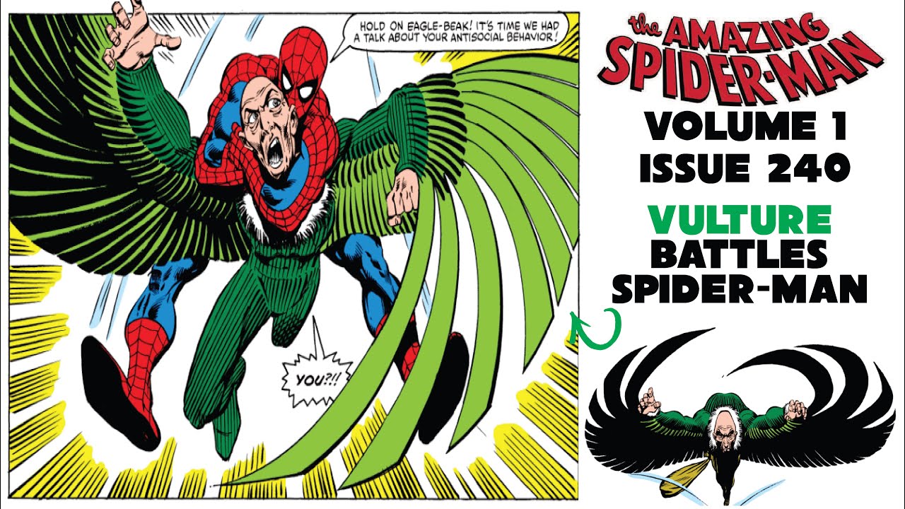 Spider-Man Battles Vulture: Wings of Vengeance! Amazing Spider-Man Volume 1 Issue 240 Comic Book