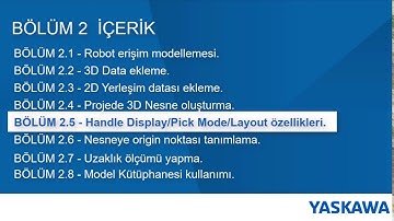 MotoSim EG-VRC - Handle display/Pick model/Layout özellikleri | Features (No:2.5)