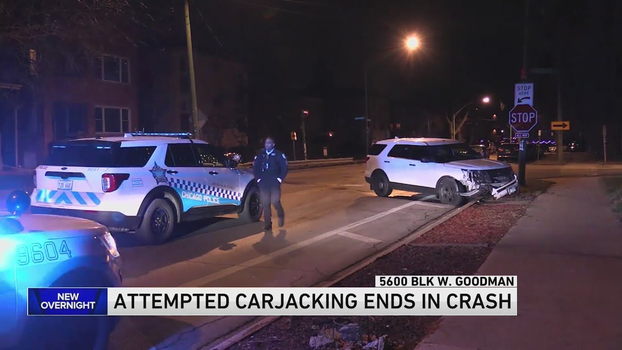 Attempted carjacking ends in crash on Northwest Side - YouTube