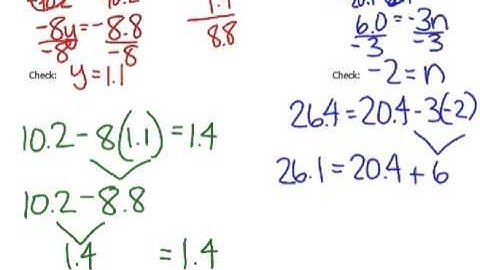 Math 7 Unit 2 Test Equations & Inequalities Review Solutions Video