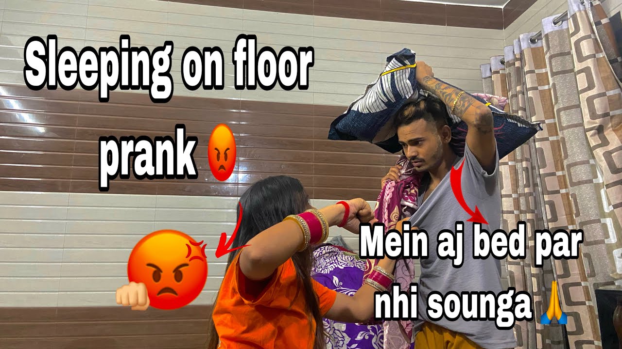 SLEEPING ON THE COUCH || PRANK ON WIFE GONE WRONG||SLEEPING ON THE FLOOR.