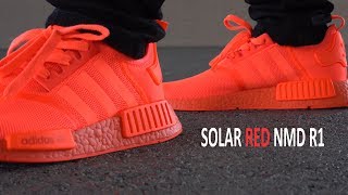 Adidas NMD R1 Unboxing & On Feet!! "Solar Red" - YouTube