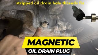 Honda oil drain plug fix ( stripped aluminum oil pan drain plug threads )