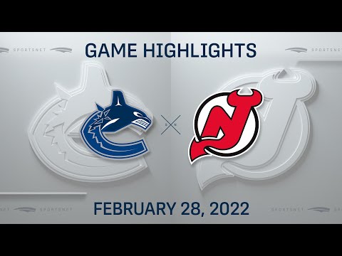 NHL Highlights | Canucks vs. Devils - Feb. 28, 2022