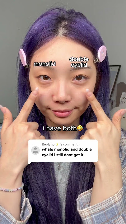 monolid vs double eyelid  #shorts