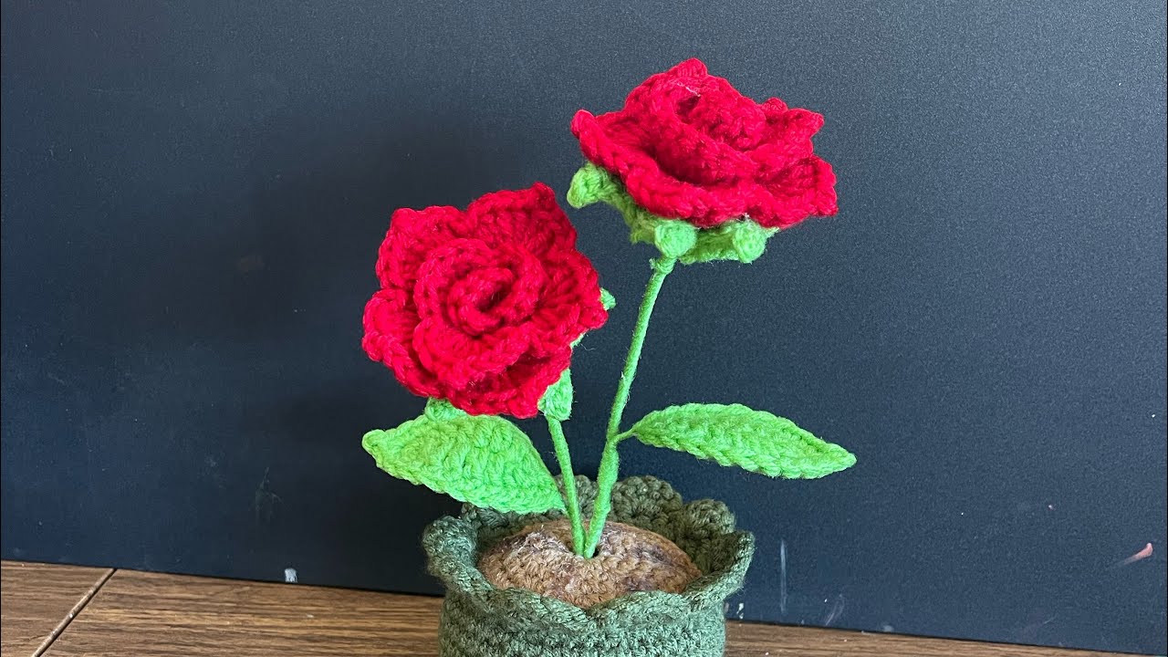 Rosita 🌹súper fácil paso a paso 🥰🧶